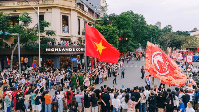 Mô hình rối rồng trong lễ diễu hành