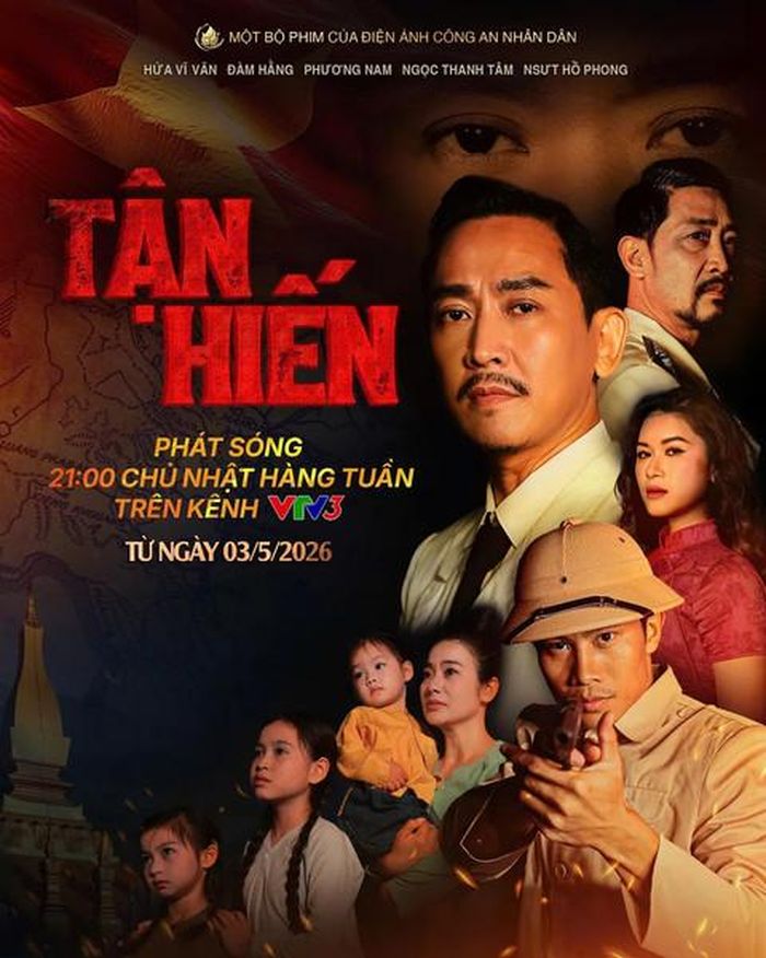 Poster phim "Tận hiến" gợi mở về một câu chuyện tình báo đầy kịch tính và nhân văn.